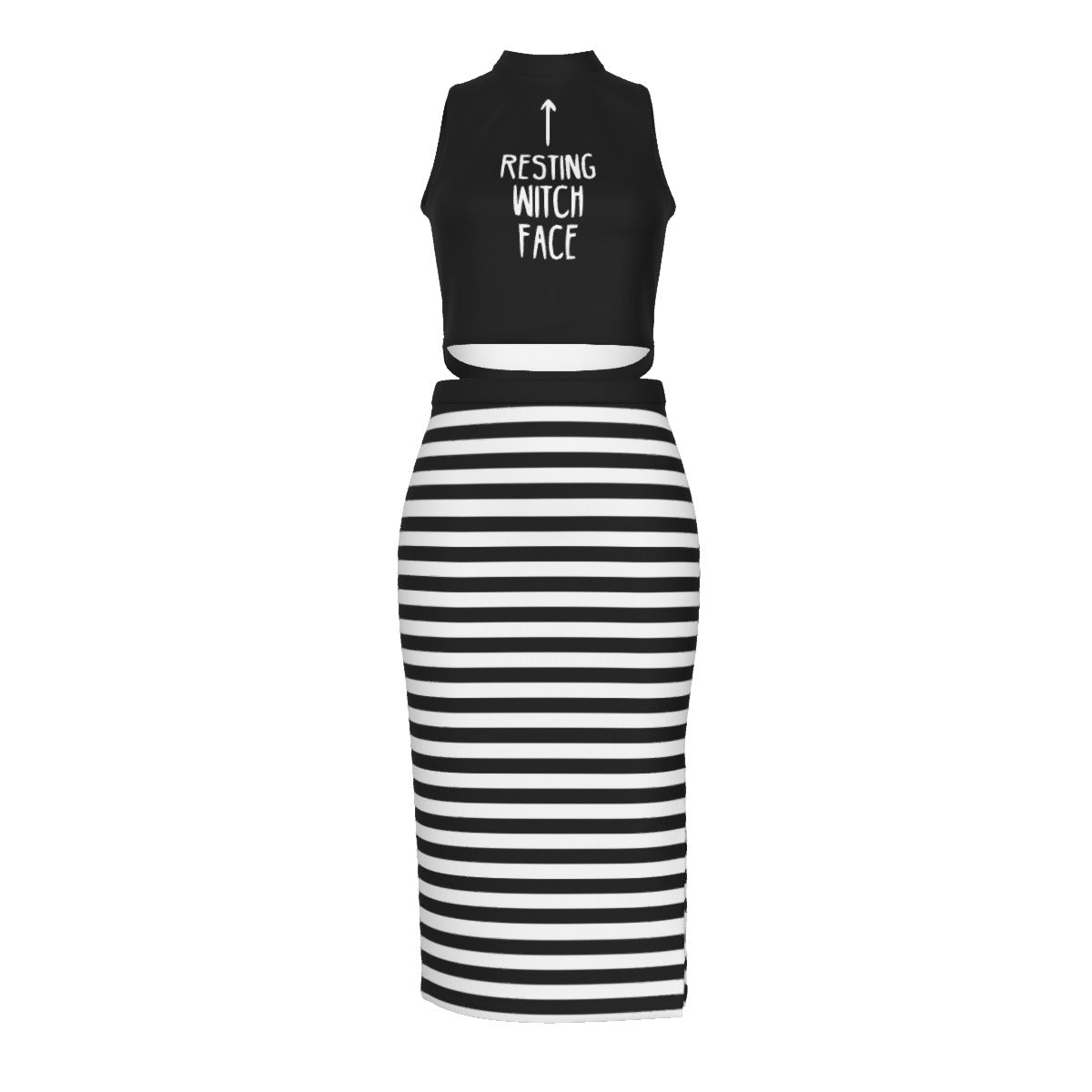 Resting Witch Split High Skirt Set