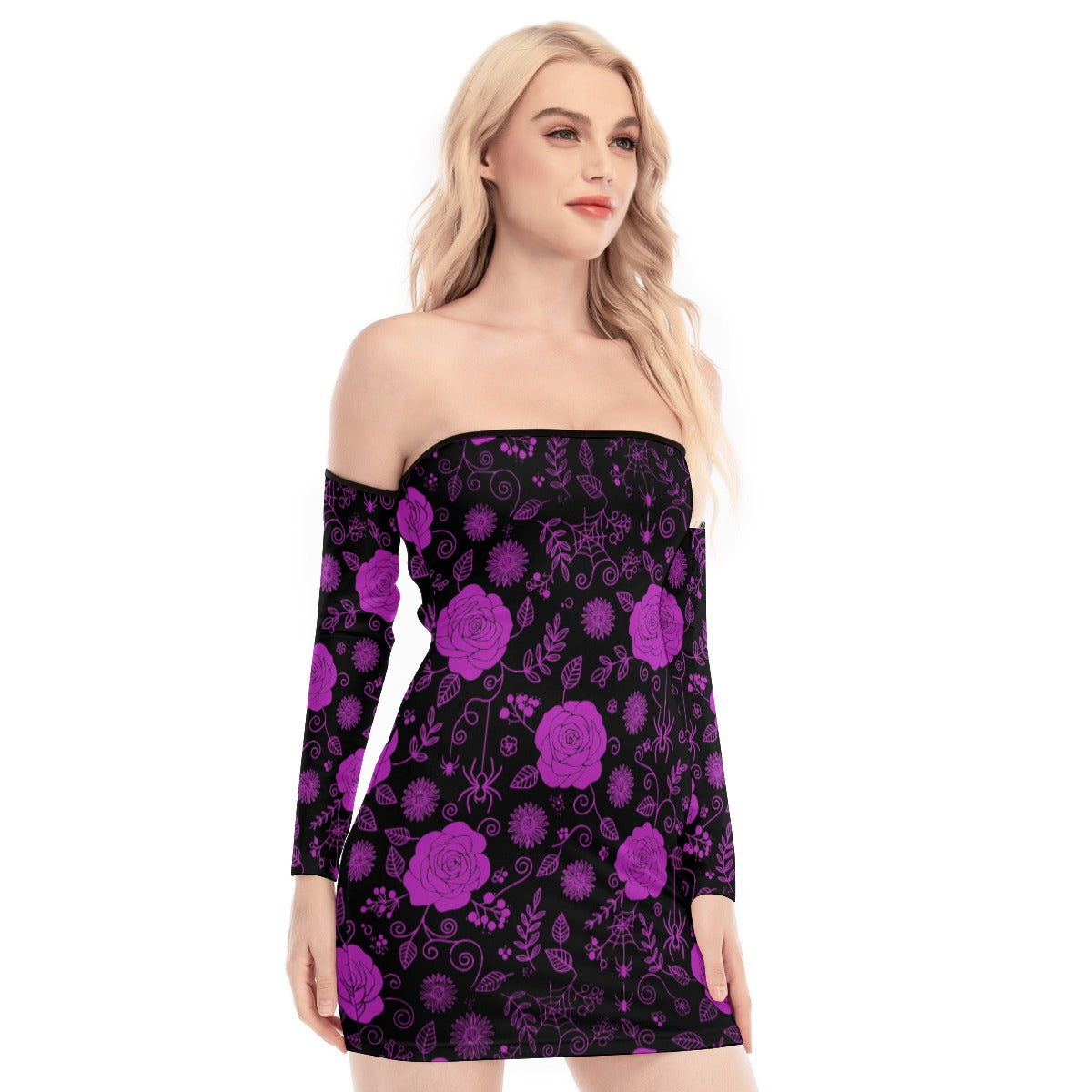 Violaceae Lace-up Dress
