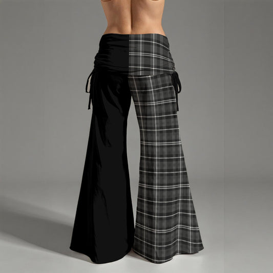 Tartan High Waist Wide Leg Pants