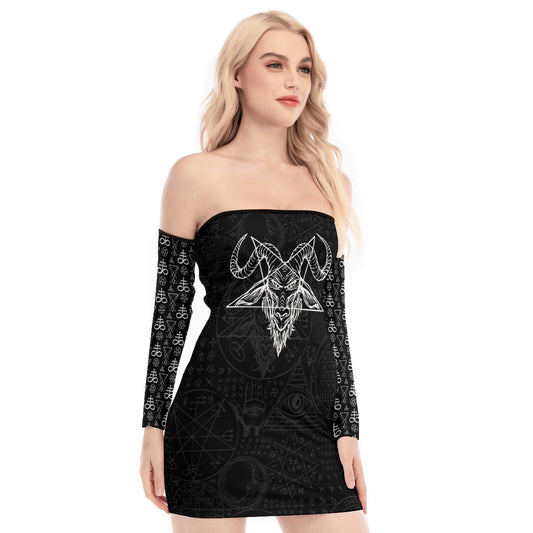 Baphomet Back Lace-up Dress