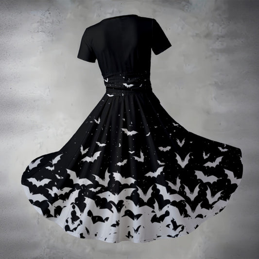 Release the Bats V Neck Midi Dress