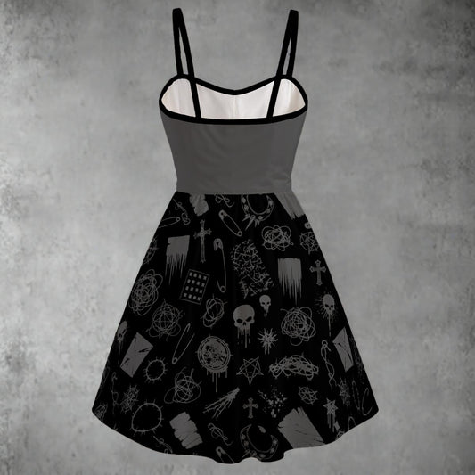 Rebel Grime Spaghetti Strap Dress