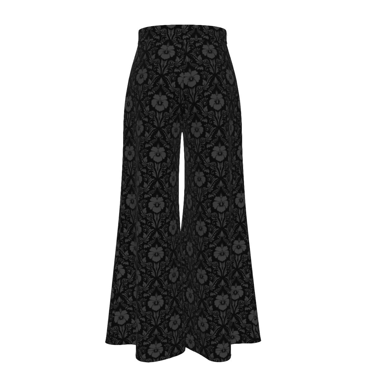 Gothic Flowers High Waist Wide Leg Trousers