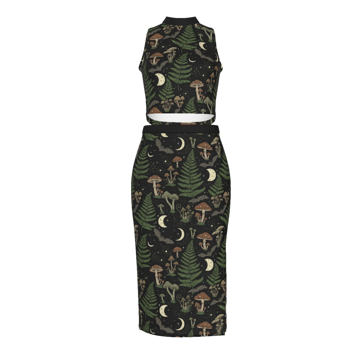 Fern Gully Split High Skirt Set