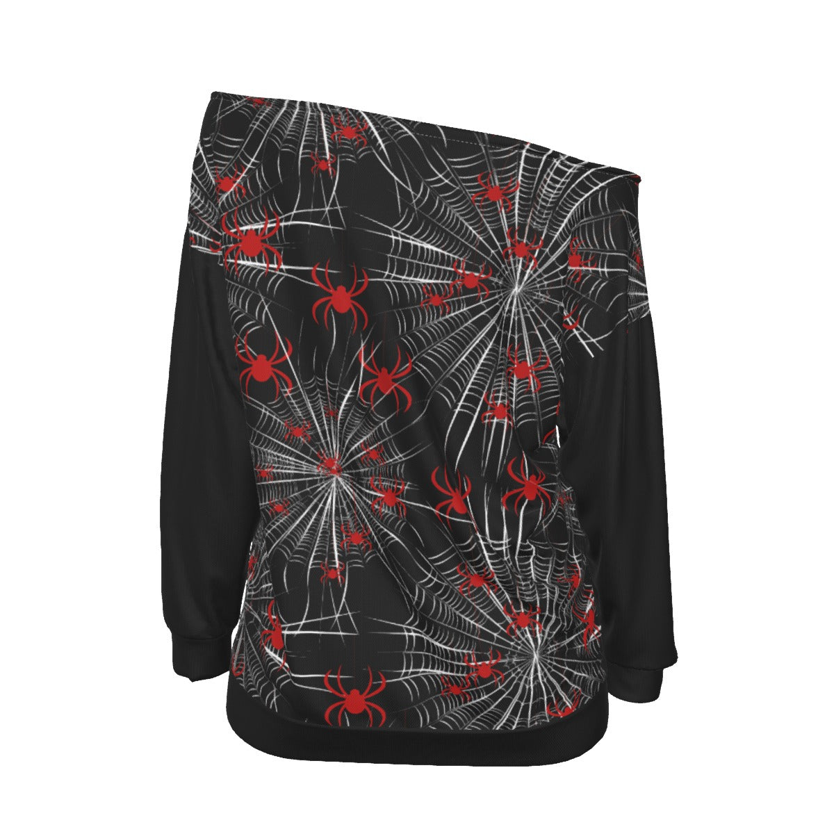 Black Widow Oversized Off-Shoulder Sweatshirt