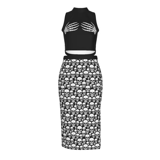 Memento Mori Split High Skirt Set