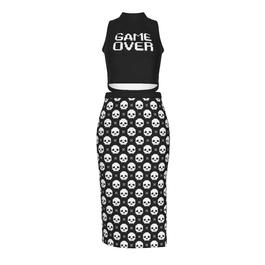 Game Over Split High Skirt Set