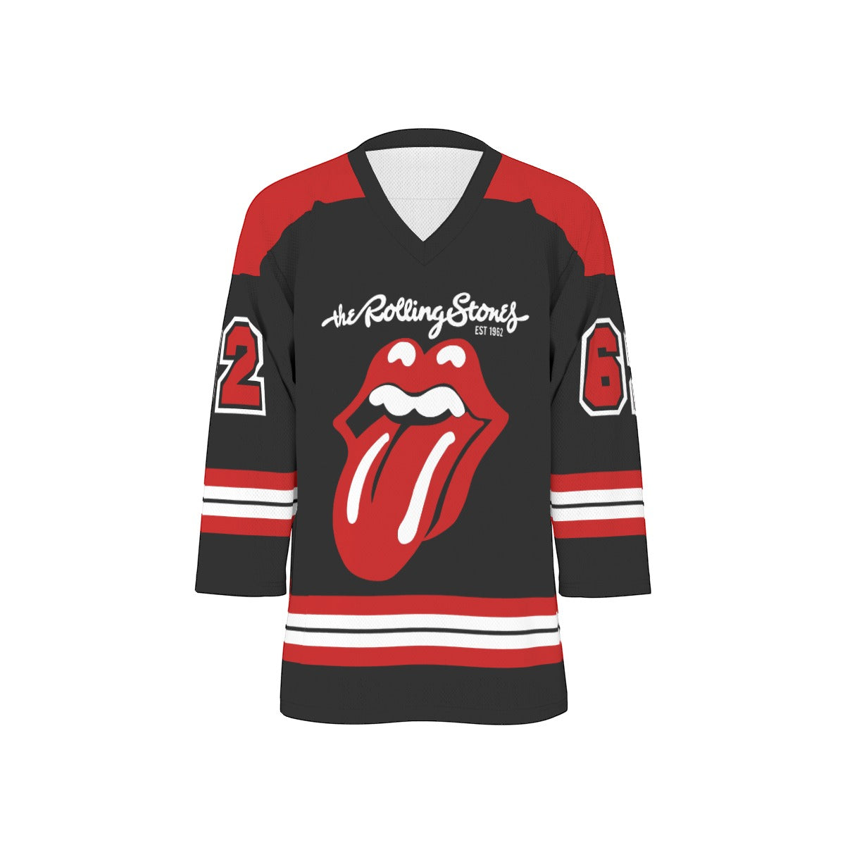 The Rolling Stones Unisex V-neck Hockey Jersey