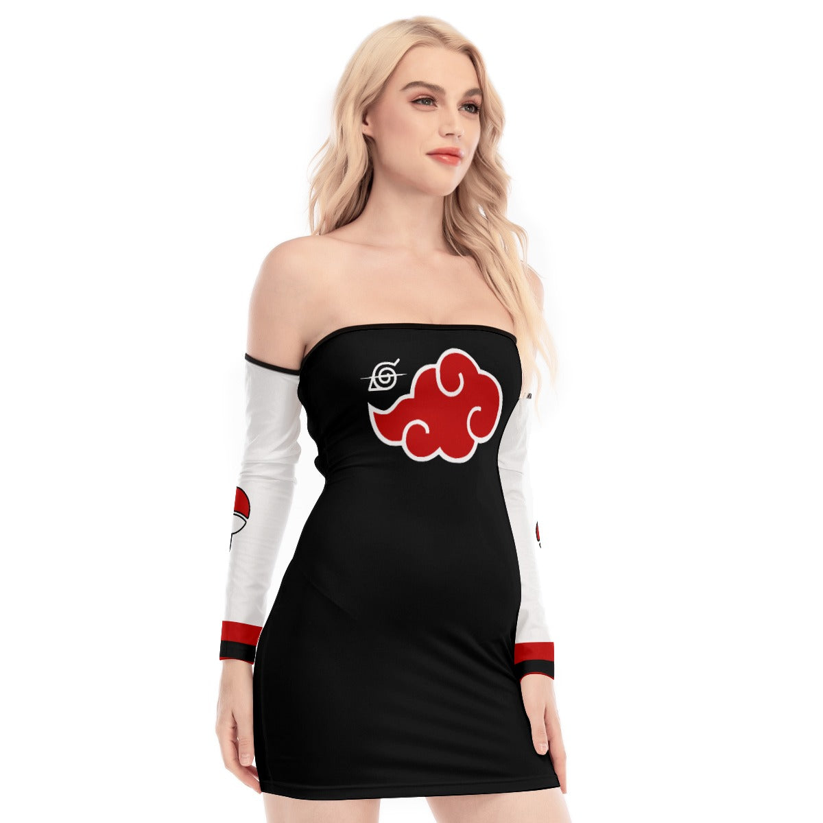 Red Cloud Back Lace-up Dress