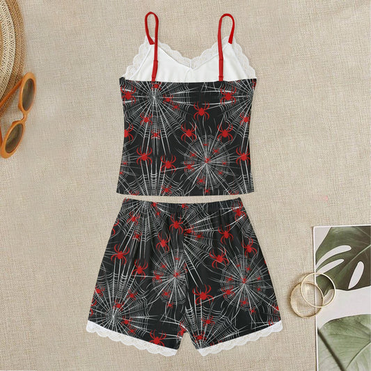 Black Widow Cami With Lace Edge