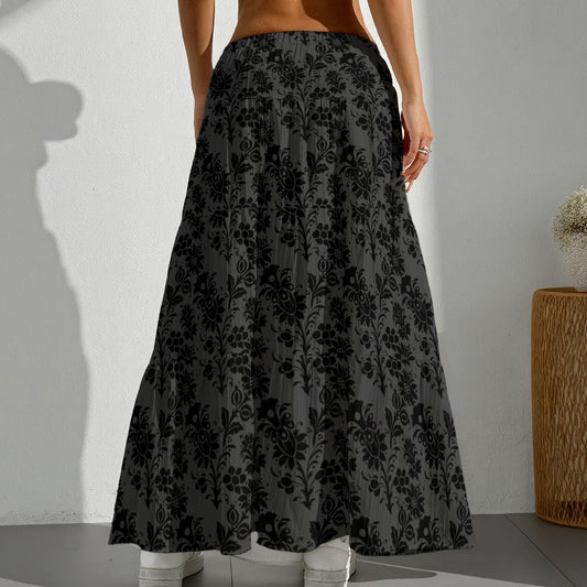 Dorian Grey Pleated Long Skirt