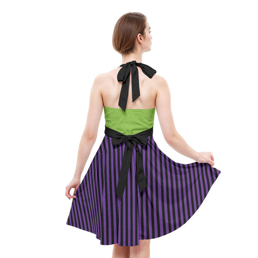Never Trust Halter Skater Dress