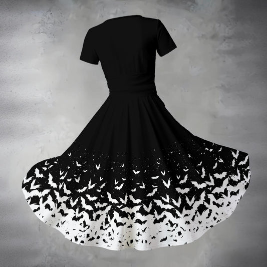 Release the Bats V Neck Midi Dress