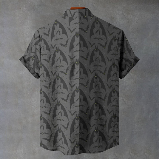 Bat Attack Stand Collar Shirt