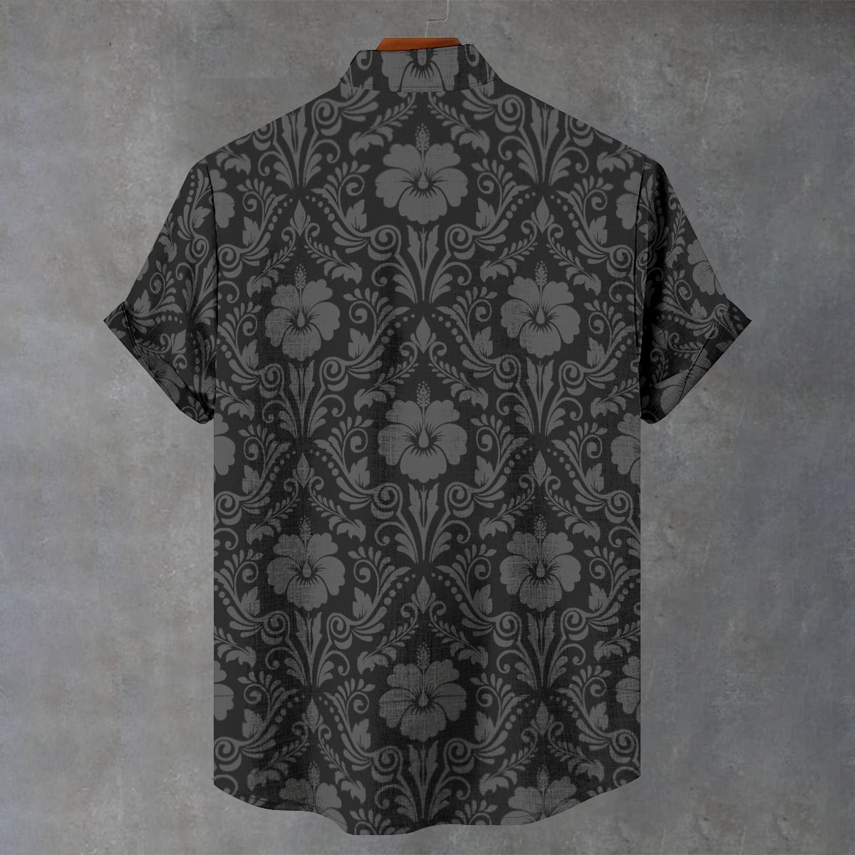 Gothic Flowers Stand Collar Shirt