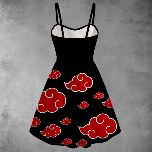 Red Cloud Spaghetti Strap Dress