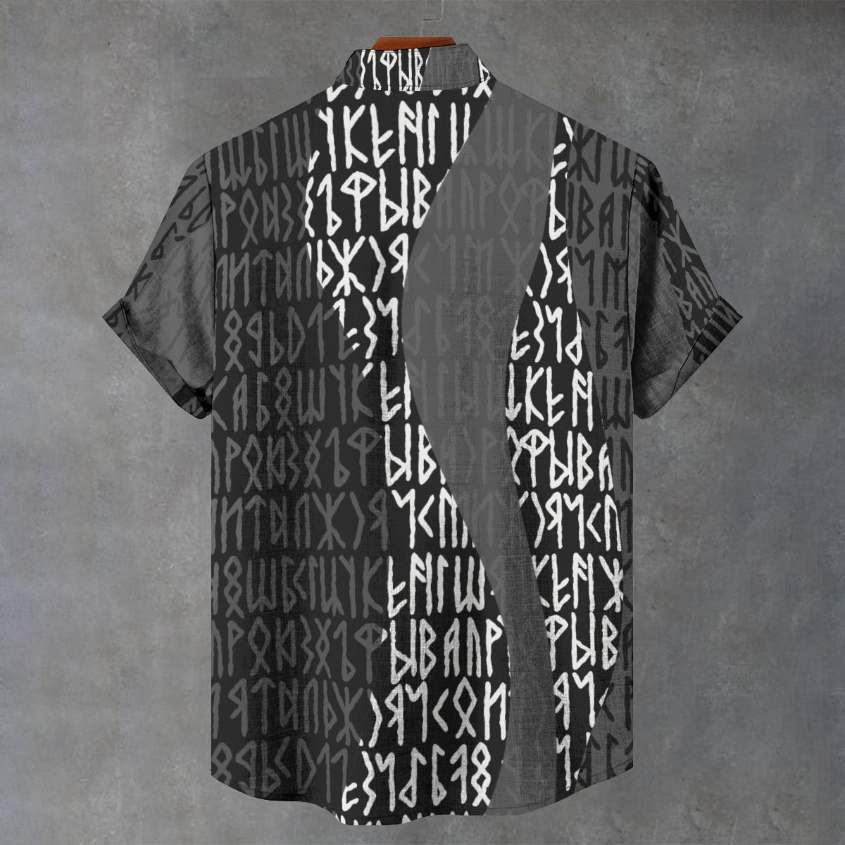 Viking Runic Stand Collar Shirt