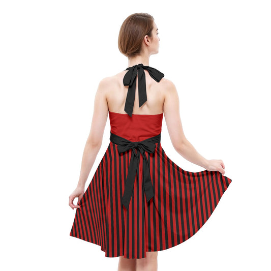Never Trust (Lydia) Halter Skater Dress