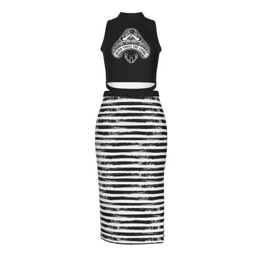 Ouija Split High Skirt Set