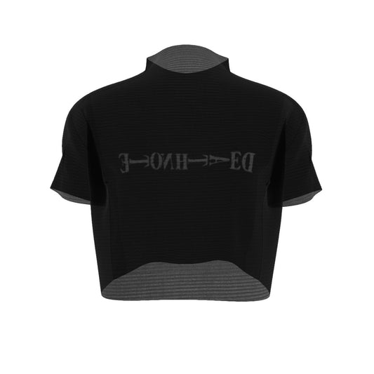 DeatNote Short Sleeves Mesh Crop Top