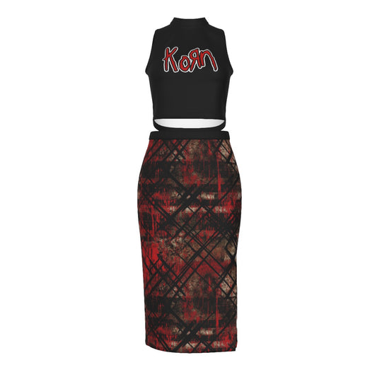 Korn Split High Skirt Set