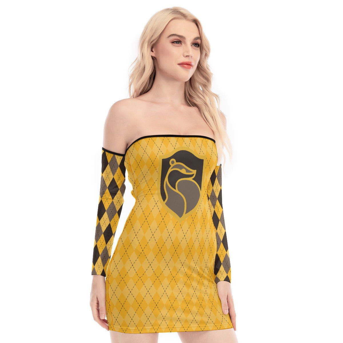 Hufflepuff Back Lace-up Dress