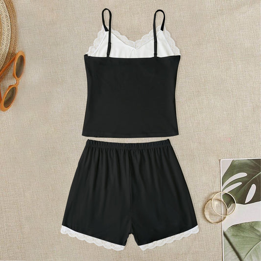 Forever Addams Cami With Lace Edge