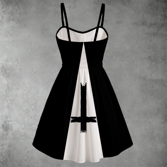 Gloomy Sunday Spaghetti Strap Dress