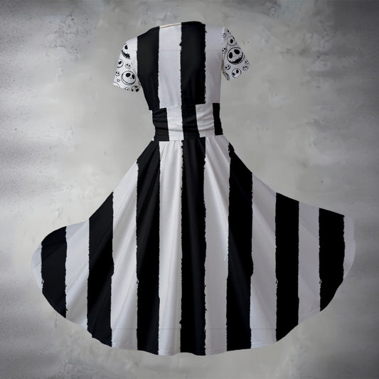 Nightmare X V Neck Midi Dress