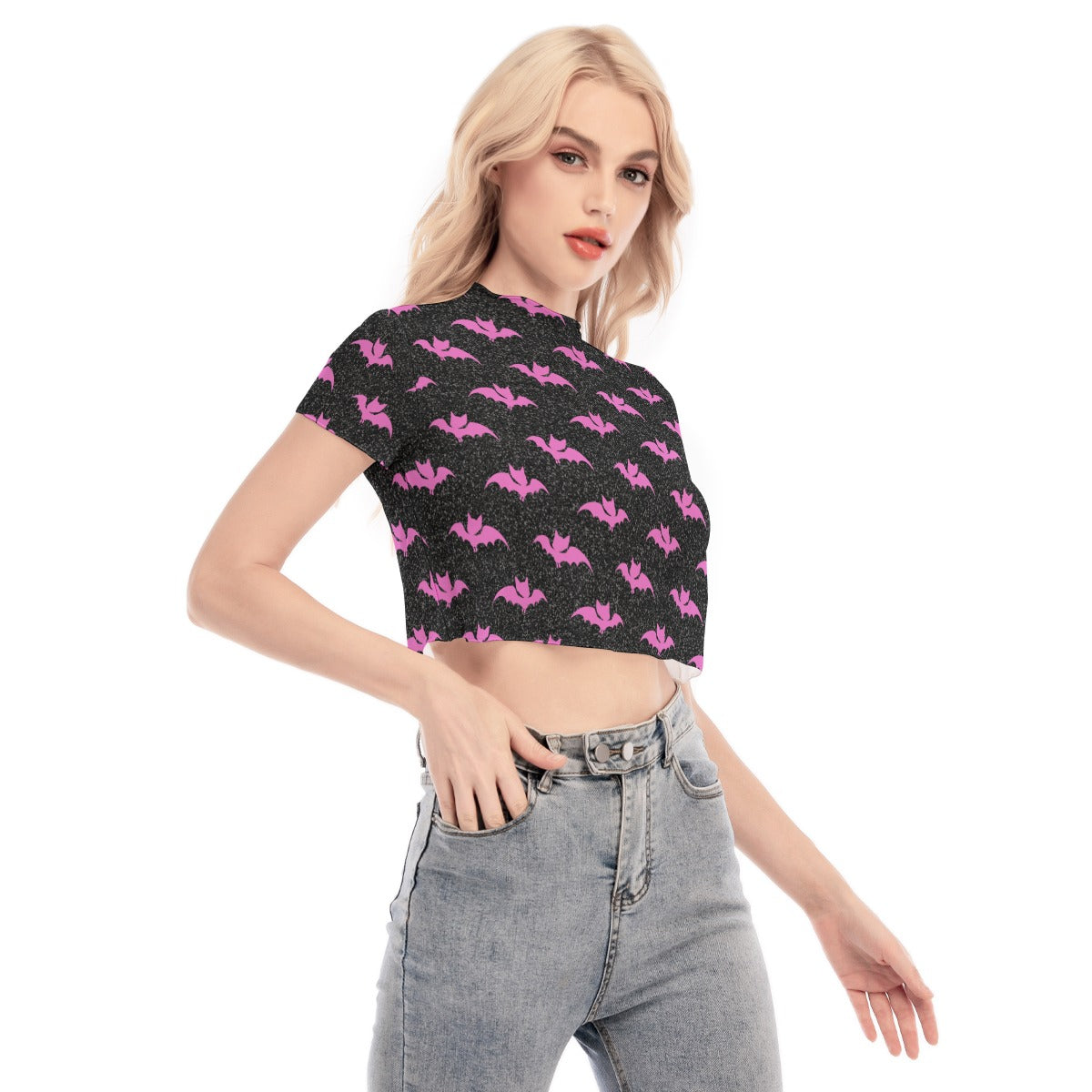 Pink Passion Short Sleeves Mesh Crop Top