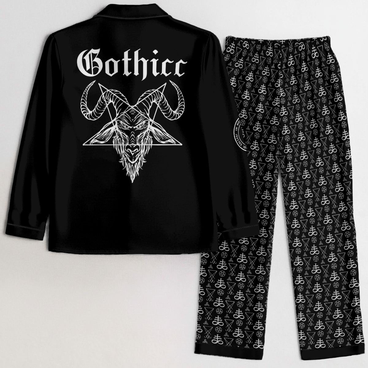 Gothicc Women's Satin Pajama Set