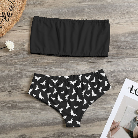 Bat Shit Crazy Strapless Bikini Swimsuit