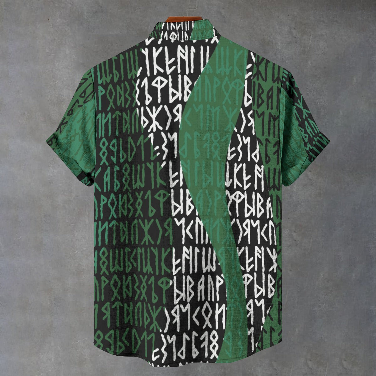 Viking Runic Stand Collar Shirt