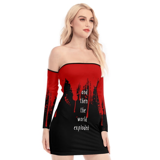 Carrie White Back Lace-up Dress