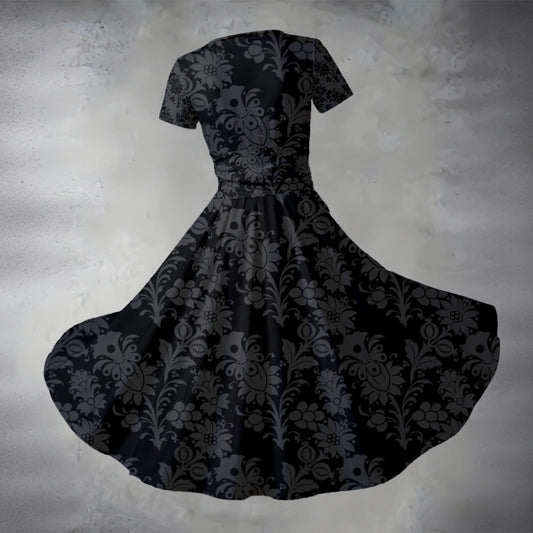Dorian Gray V Neck Midi Dress