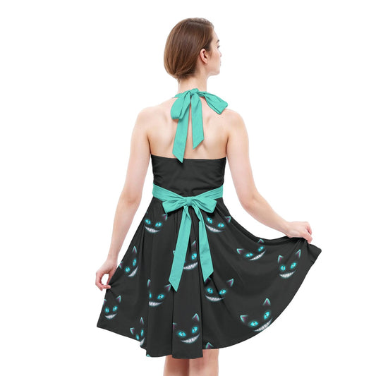 Mad Here Halter Skater Dress