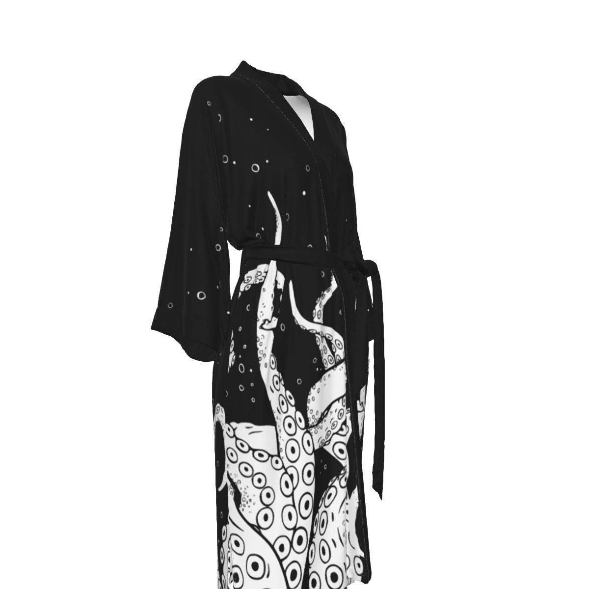Kraken Women's Satin Kimono Robe