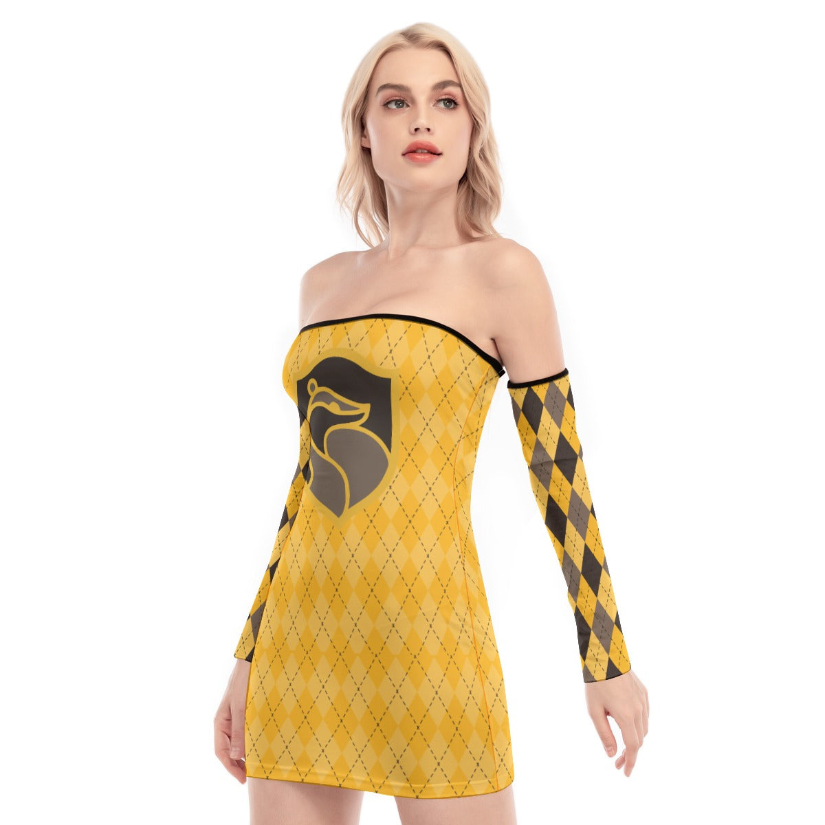 Hufflepuff Back Lace-up Dress