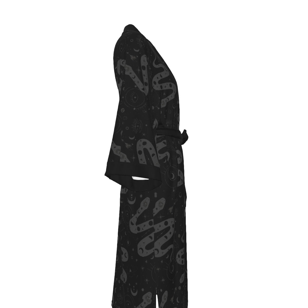 Serpent Magick Satin Kimono Long Robe
