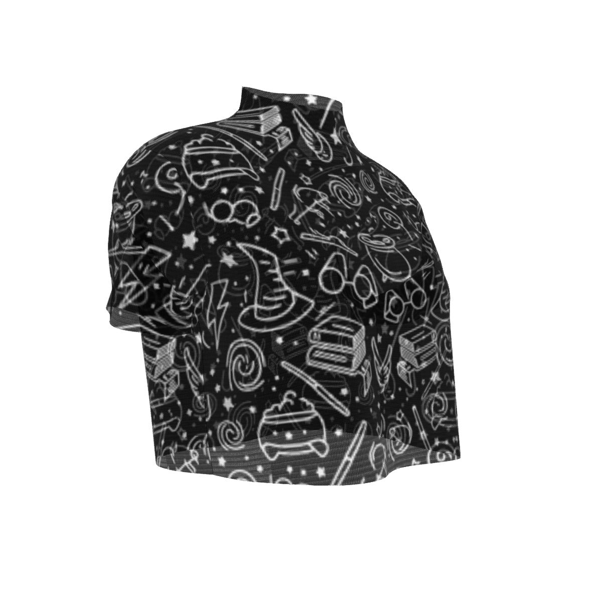 Magic Awakend Short Sleeves Mesh Crop Top