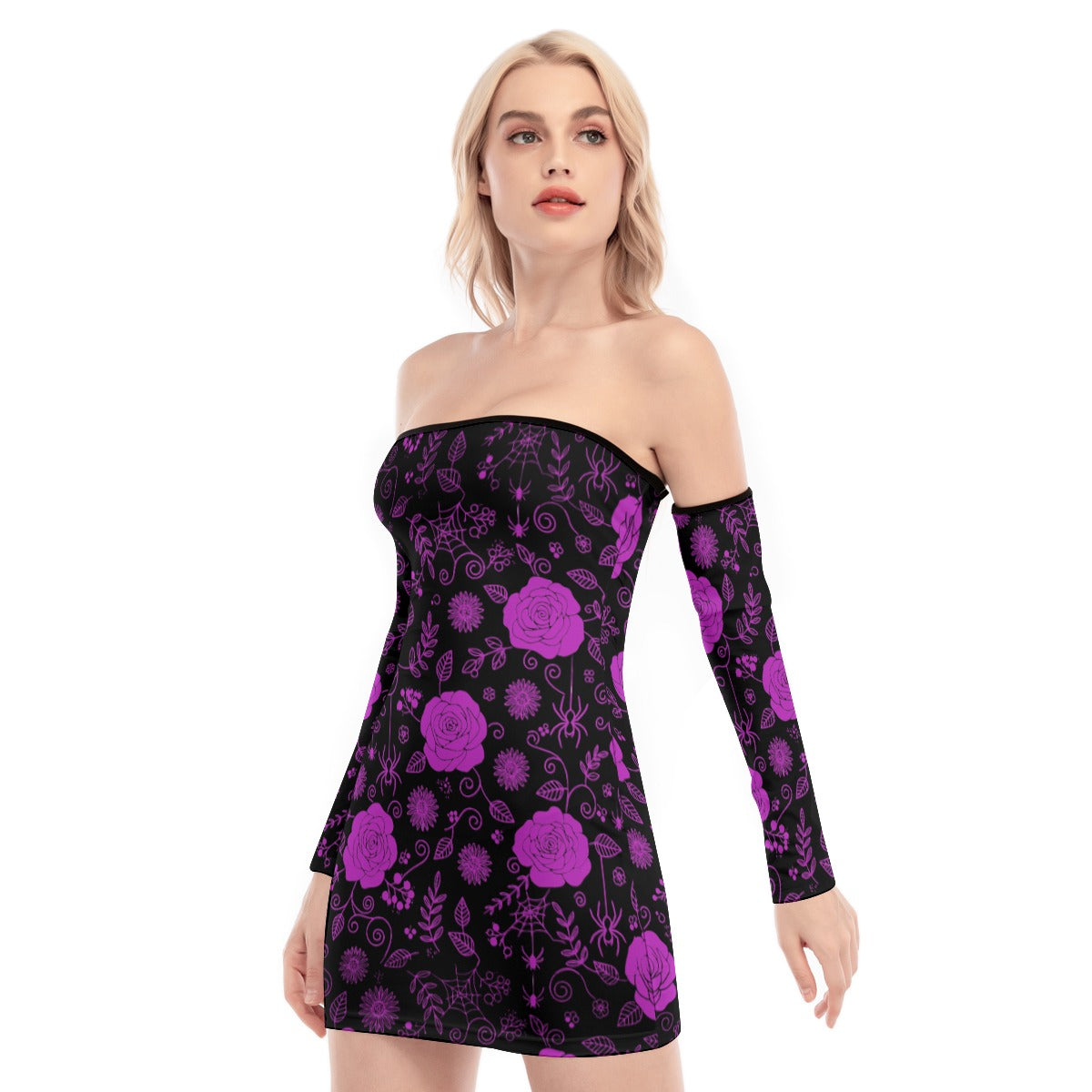 Violaceae Lace-up Dress