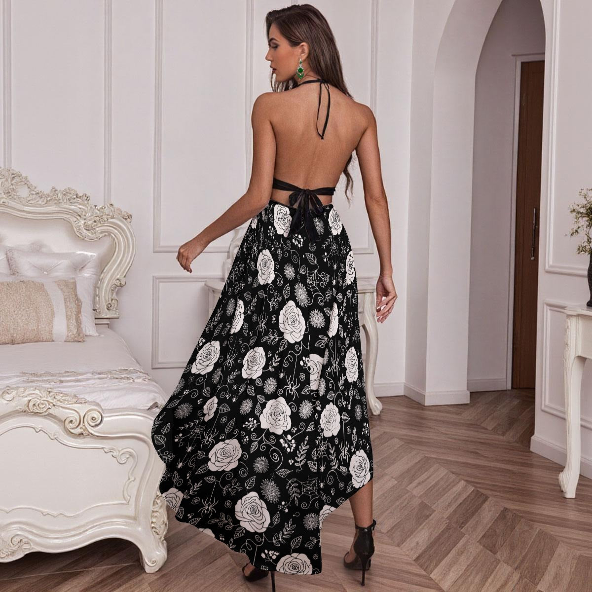 Full Blossom Mesh Lace Evening Dress