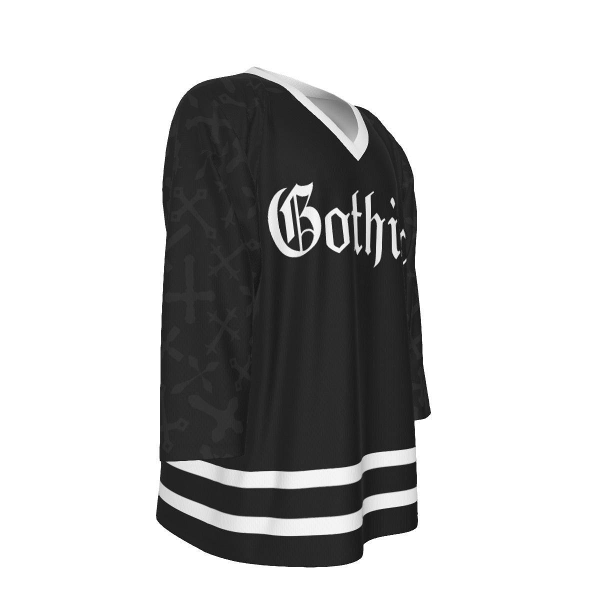 Gothicc Unisex V-neck Hockey Jersey