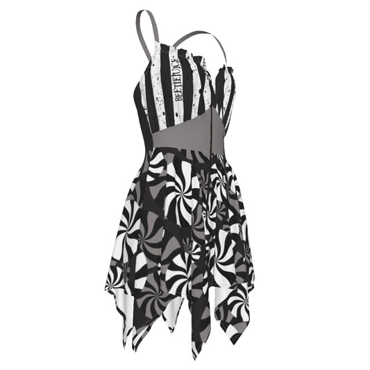 Beetlejuice Spirals (white) Sleeveless Dress