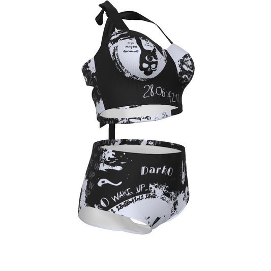 DarkO Pinup Vintage Swimsuit Set
