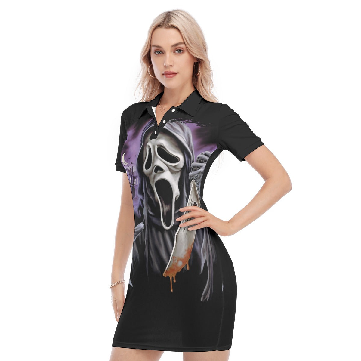 Ghostface Polo Collar Dress