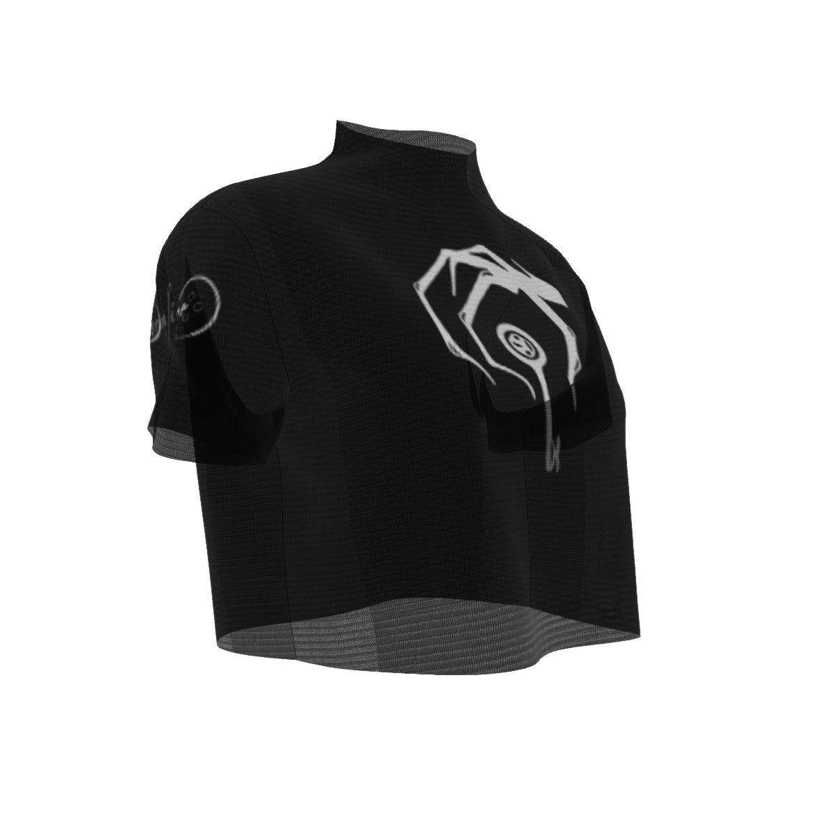 Coraline Short Sleeves Mesh Crop Top