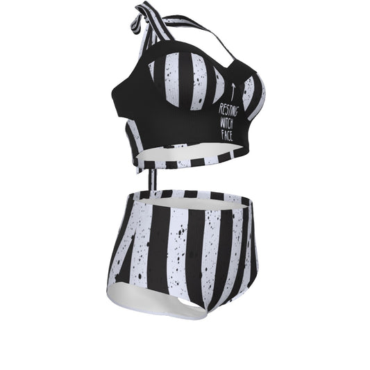 Resting Witch Pinup Vintage Swimsuit Set