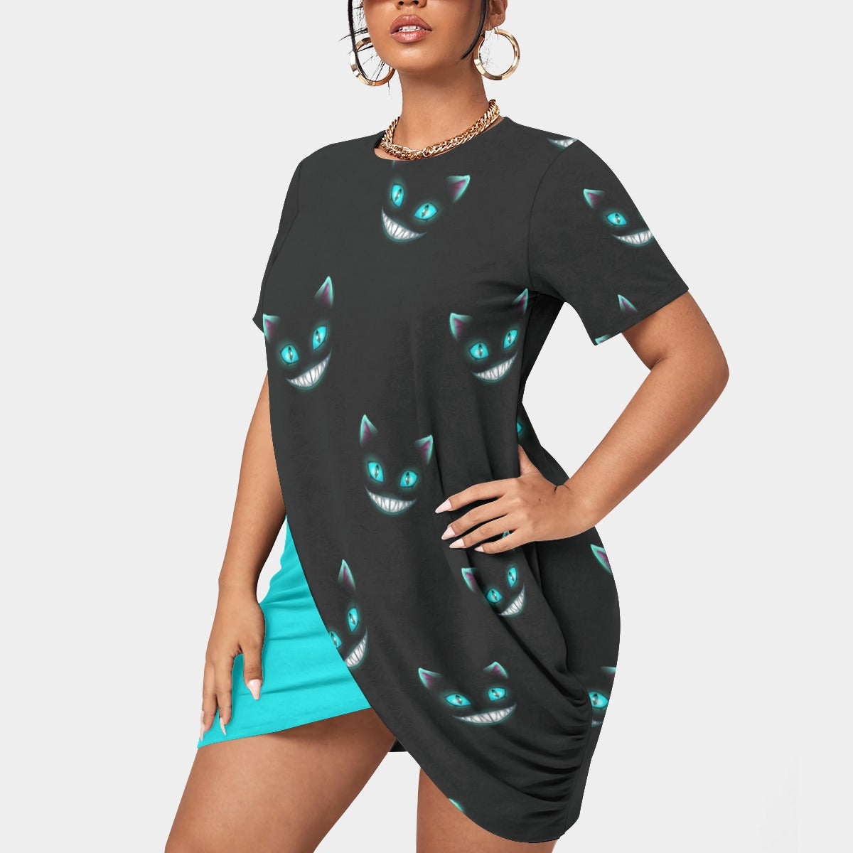 Madd Here Oversized Stacked Hem Dress