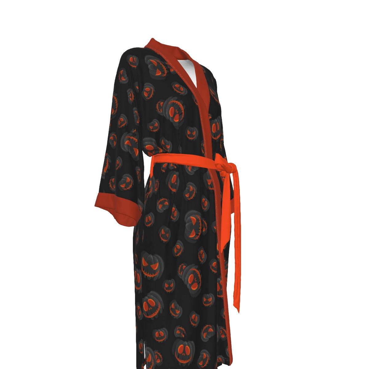 Pumpkin Queen Women's Satin Kimono Robe